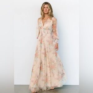 Baltic Born Layla Tulle Maxi Dress Long Evening Gown Formal | Romantic Floral